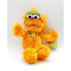 Nanco Sesame Street Zoe Plush Orange Monster 10" 2003 Ganz Stuffed Toy NEW